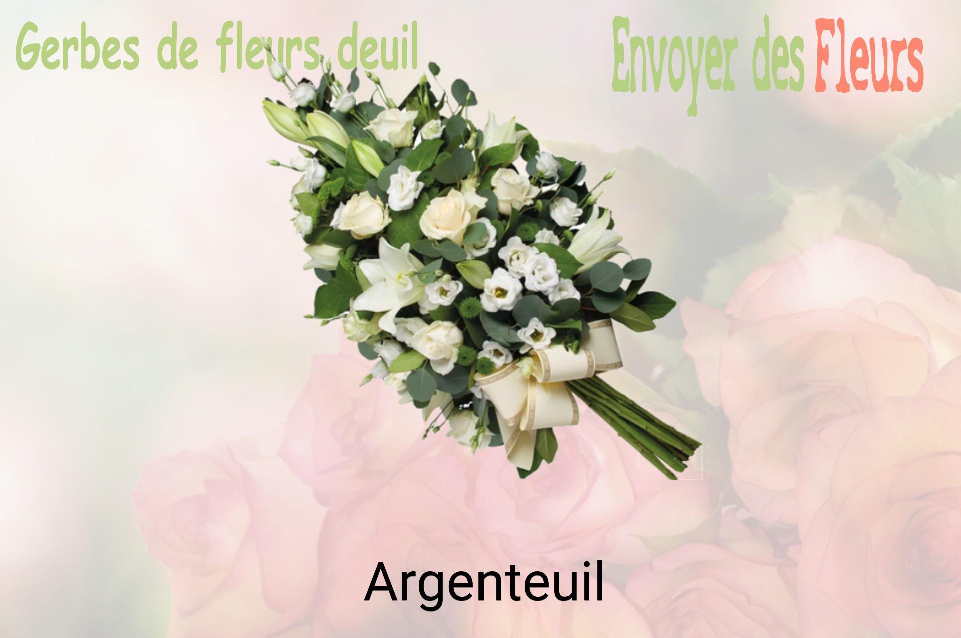 Gerbe de fleurs de deuil livrée à Argenteuil